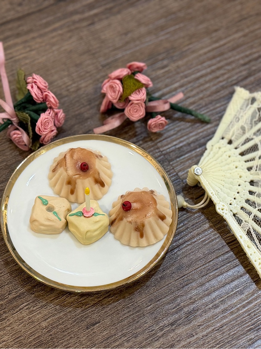 VTG 90s PC Samantha’s Birthday Treats, Silvestri Cherry Stems, Taiwan, Nosegays